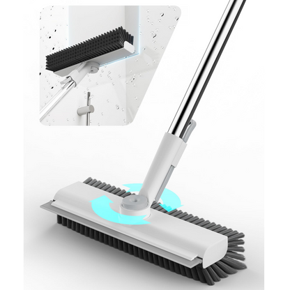 🧹 LIMITED TIME 50% OFF! ✨ 3-in-1 Floor Scrub Brush with Long Handle – Adjustable Head, Squeegee & Tweezers 💦