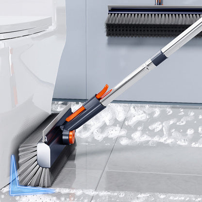 🧹 LIMITED TIME 50% OFF! ✨ 3-in-1 Floor Scrub Brush with Long Handle – Adjustable Head, Squeegee & Tweezers 💦