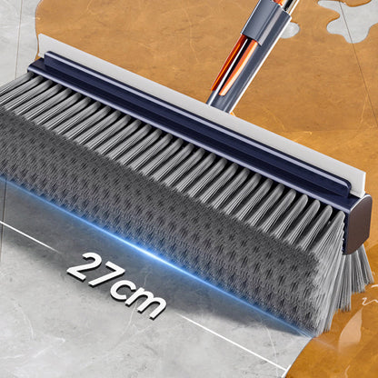 🧹 LIMITED TIME 50% OFF! ✨ 3-in-1 Floor Scrub Brush with Long Handle – Adjustable Head, Squeegee & Tweezers 💦