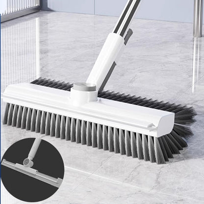🧹 LIMITED TIME 50% OFF! ✨ 3-in-1 Floor Scrub Brush with Long Handle – Adjustable Head, Squeegee & Tweezers 💦