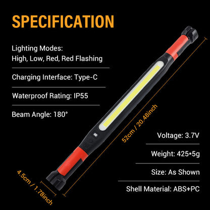 💡 4-in-1 Rechargeable Work Light – Hands-Free, Anywhere
