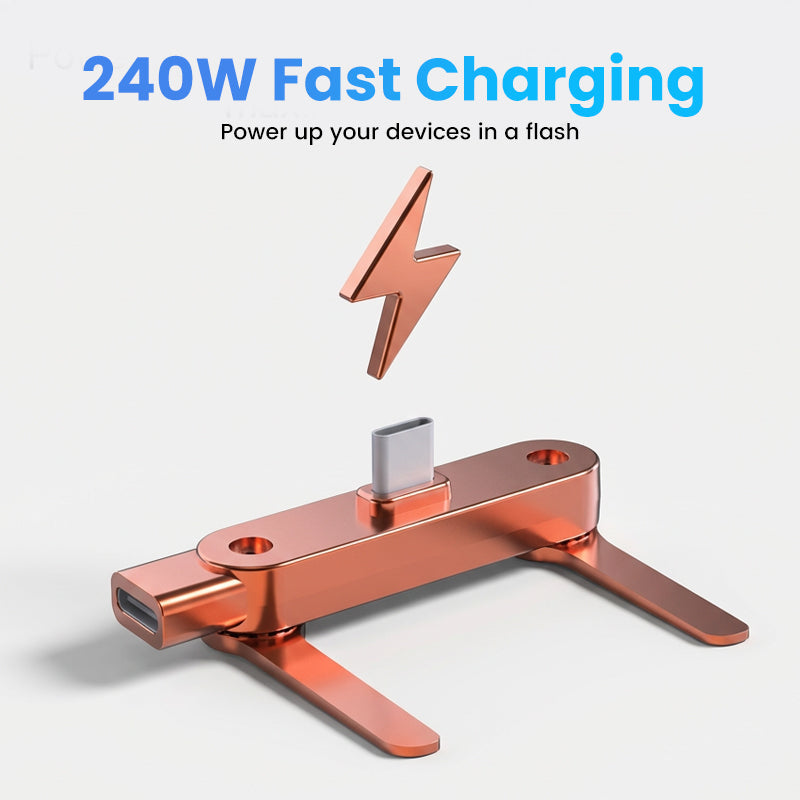 🔋 50% OFF! ⚡ Fast-charging adapter with a 360° rotating phone mount—universally compatible, compact design, and hands-free use 📱