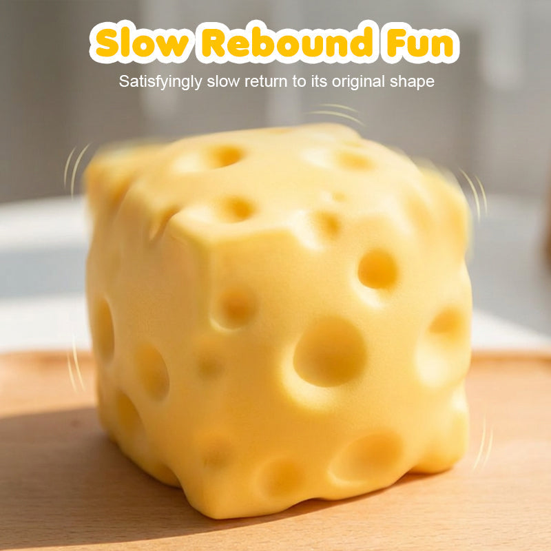 ✨ Giant Cheese Stress Toy – Therapeutic Relief with Satisfying Squeeze! ✨