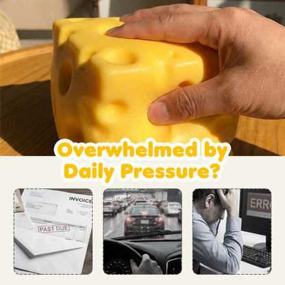 ✨ Giant Cheese Stress Toy – Therapeutic Relief with Satisfying Squeeze! ✨