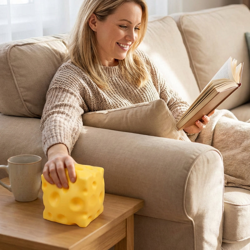 ✨ Giant Cheese Stress Toy – Therapeutic Relief with Satisfying Squeeze! ✨