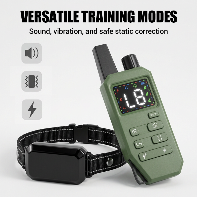 ✨ Remote Dog Training Collar – IP67 Waterproof, 3 Training Modes + IR Light! ✨