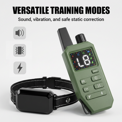 ✨ Remote Dog Training Collar – IP67 Waterproof, 3 Training Modes + IR Light! ✨
