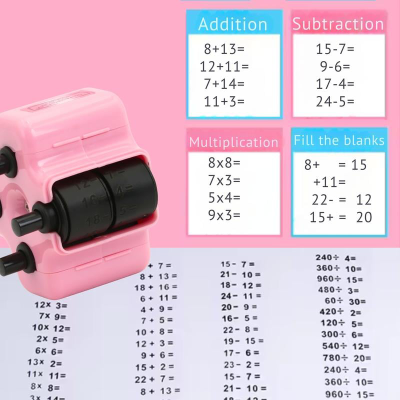 ✨ 4-in-1 Math Stamp Roller—Makes math practice fun and easy! ✨