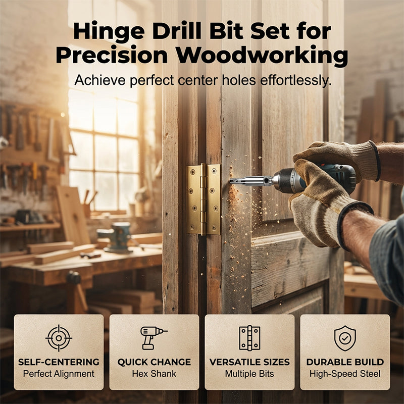 ✨ Hinge Drill Bit Set—High-precision drilling tools designed for DIY and professional projects! ✨