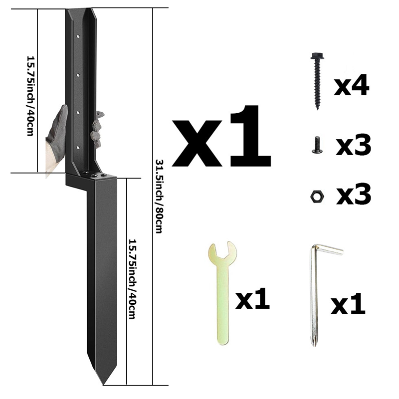 ✨ Fix Wobbly Fence Posts Fast – Heavy-Duty H-Shaped Fence Post Repair Anchor! ✨