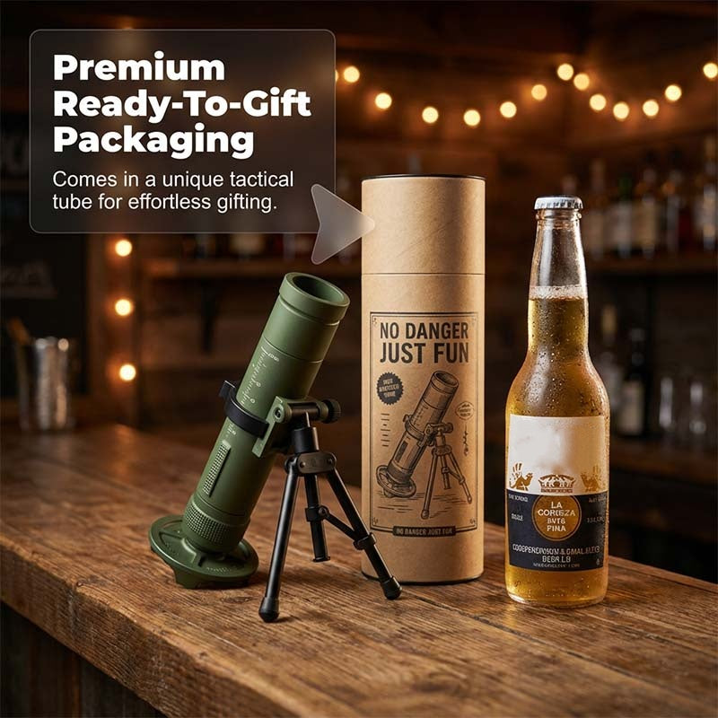 ⏰🔥LIMITED TIME 50% OFF! 🍻 51mm Beer Bottle Mortar – Fun Cap-Launching Desk & Bar Accessory, Perfect for Parties & Gifts 🚀✨
