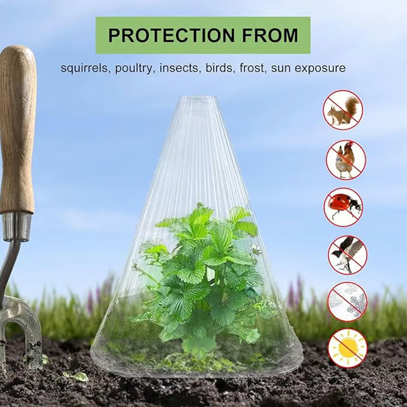 🔥Buy 20 Get 20 Free🔥 Seedling Protective Covers — Thickened PET Material — Protects Young Plants Against Birds and Frost Damage