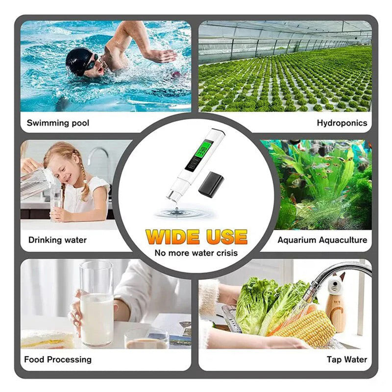 ✨ 4-in-1 Water Quality Test Pen - TDS/EC/Temperature Intelligent Water Detector ✨