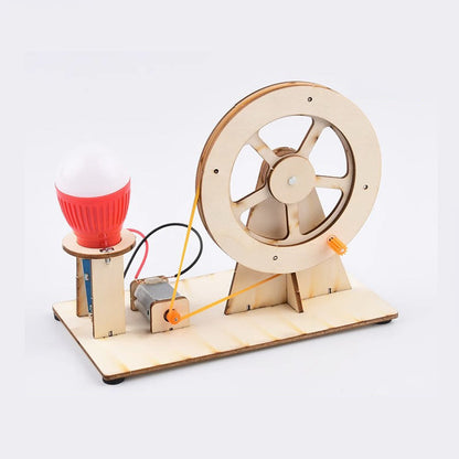 ✨ DIY Hand-Cranked Generator Science Kit - Wooden STEAM Educational Learning Toy ✨