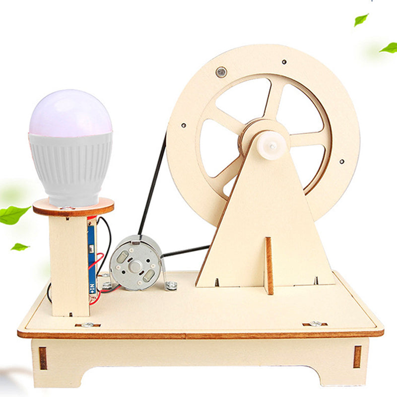 ✨ DIY Hand-Cranked Generator Science Kit - Wooden STEAM Educational Learning Toy ✨