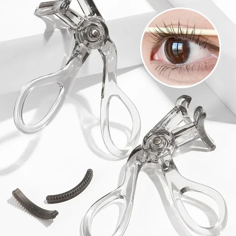 ✨ Portable Transparent Eyelash Curler - Durable Wide-Angle Lash Lift Beauty Tool ✨