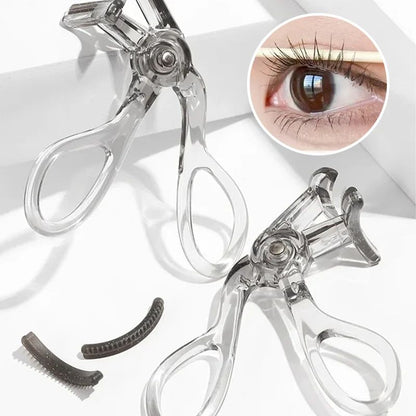 ✨ Portable Transparent Eyelash Curler - Durable Wide-Angle Lash Lift Beauty Tool ✨