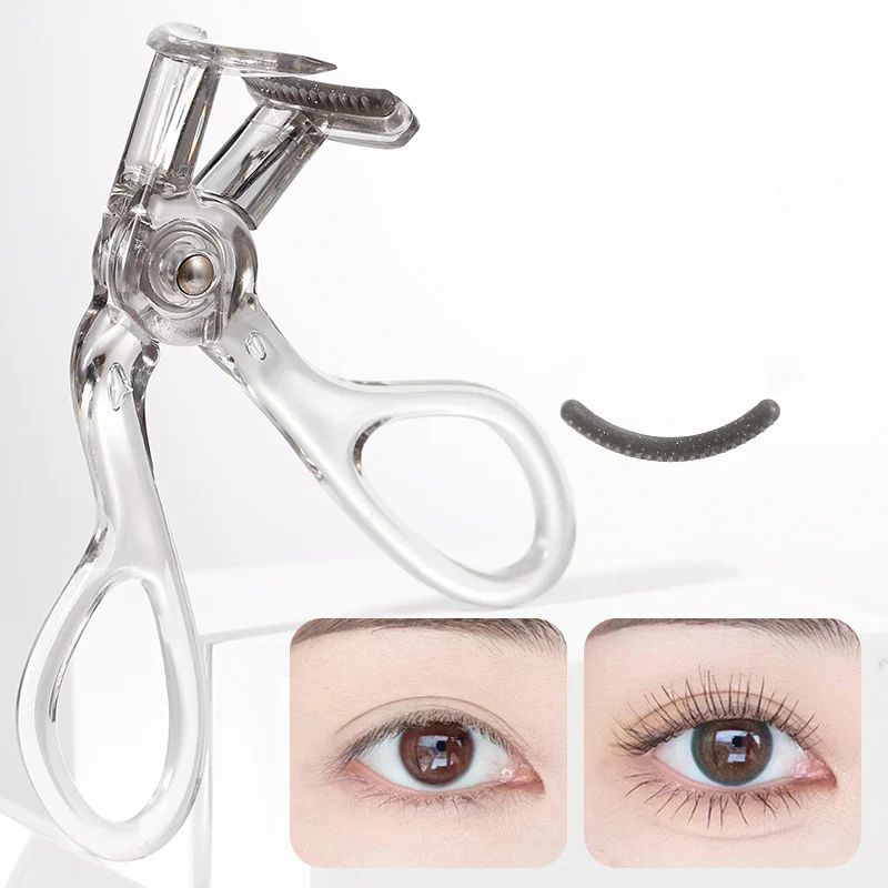 ✨ Portable Transparent Eyelash Curler - Durable Wide-Angle Lash Lift Beauty Tool ✨