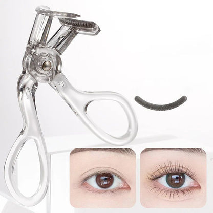 ✨ Portable Transparent Eyelash Curler - Durable Wide-Angle Lash Lift Beauty Tool ✨