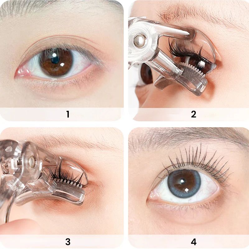 ✨ Portable Transparent Eyelash Curler - Durable Wide-Angle Lash Lift Beauty Tool ✨