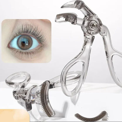 ✨ Portable Transparent Eyelash Curler - Durable Wide-Angle Lash Lift Beauty Tool ✨