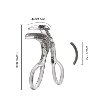 ✨ Portable Transparent Eyelash Curler - Durable Wide-Angle Lash Lift Beauty Tool ✨