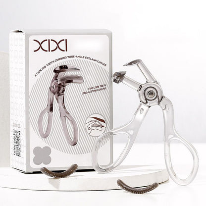 ✨ Portable Transparent Eyelash Curler - Durable Wide-Angle Lash Lift Beauty Tool ✨