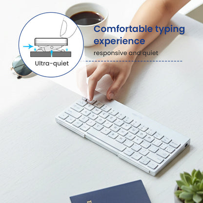 ✨ Portable Folding Bluetooth Keyboard - Multi-Device & Built-in Stand ✨
