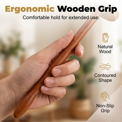 Long-Handled Brass Gua Sha Tool for Self-Massage