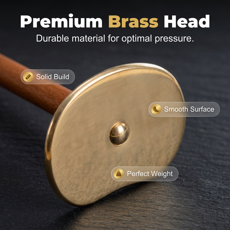 Long-Handled Brass Gua Sha Tool for Self-Massage