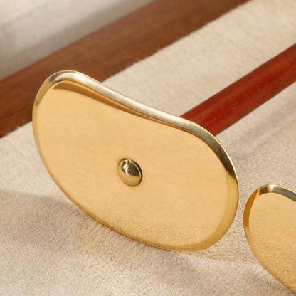Long-Handled Brass Gua Sha Tool for Self-Massage