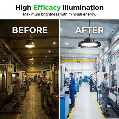 💡🏭 UFO LED High-Bay Light—100W, 160 lm/W, suitable for industrial facilities, warehouses, and large spaces 🏭✨