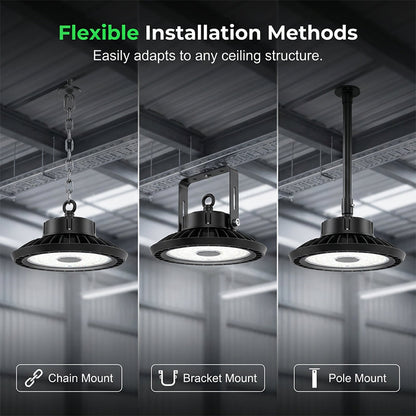 💡🏭 UFO LED High-Bay Light—100W, 160 lm/W, suitable for industrial facilities, warehouses, and large spaces 🏭✨