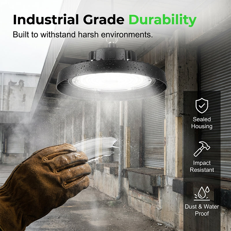 💡🏭 UFO LED High-Bay Light—100W, 160 lm/W, suitable for industrial facilities, warehouses, and large spaces 🏭✨