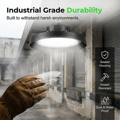 💡🏭 UFO LED High-Bay Light—100W, 160 lm/W, suitable for industrial facilities, warehouses, and large spaces 🏭✨