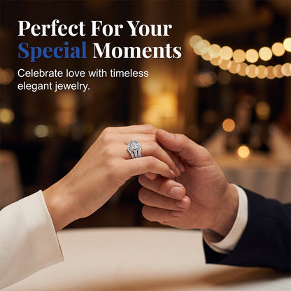📢📢50% OFF !! ⏰Women's Princess Cut Cubic Zirconia Filled Ring 💍