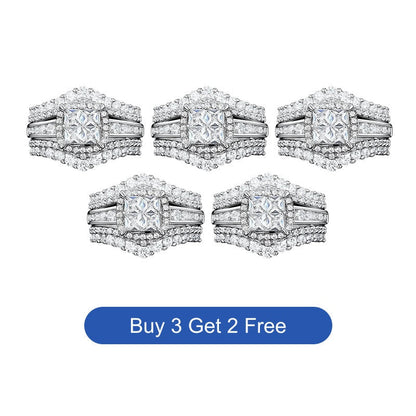 📢📢50% OFF !! ⏰Women's Princess Cut Cubic Zirconia Filled Ring 💍