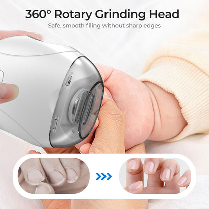 🥳2026 HOT SALE🥳💞50K+ SOLD!🌙🛡️ 50% OFF! 360° Baby Nail Trimmer – Quiet (<25dB), LED light, 3 speeds. Safe for tiny fingers & adults too! 👶💤