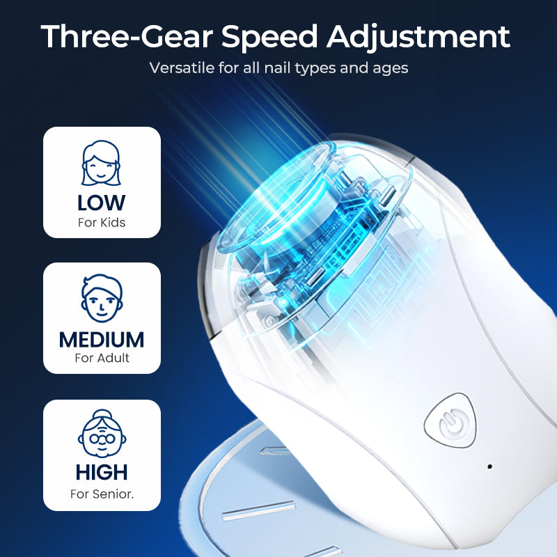 🥳2026 HOT SALE🥳💞50K+ SOLD!🌙🛡️ 50% OFF! 360° Baby Nail Trimmer – Quiet (<25dB), LED light, 3 speeds. Safe for tiny fingers & adults too! 👶💤