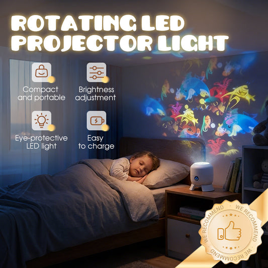 💞60K+ SOLD!🌊 Ocean Wave Projector Light – Dynamic Rotating Aurora, Adjustable Brightness, Rechargeable