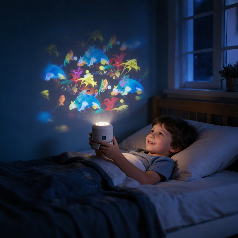 💞60K+ SOLD!🌊 Ocean Wave Projector Light – Dynamic Rotating Aurora, Adjustable Brightness, Rechargeable