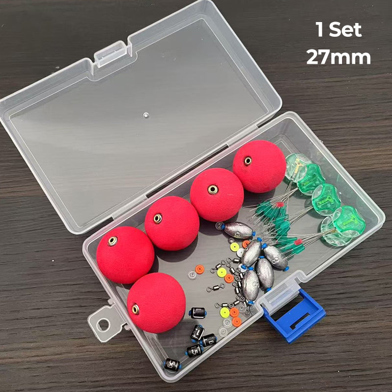 🎣50% OFF NOW! Complete Fishing Float & Sinker Rig Kit, High Visibility Bobber Tackle Set, Great Buoyancy, Portable Storage Box for Freshwater Saltwater Fishing