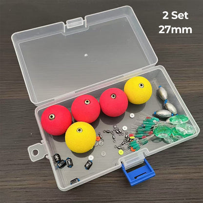 🎣50% OFF NOW! Complete Fishing Float & Sinker Rig Kit, High Visibility Bobber Tackle Set, Great Buoyancy, Portable Storage Box for Freshwater Saltwater Fishing