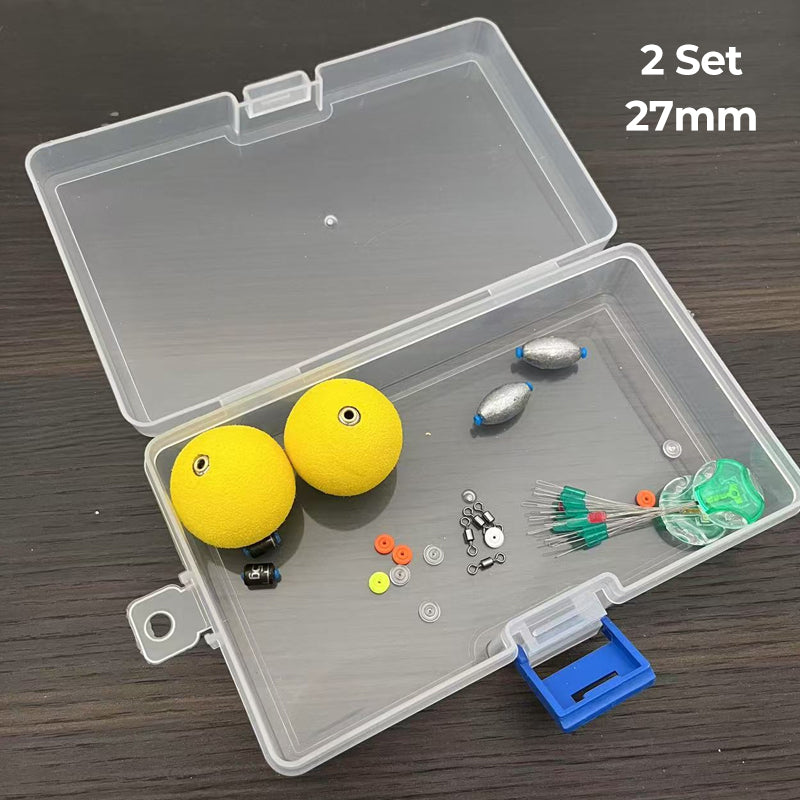 🎣50% OFF NOW! Complete Fishing Float & Sinker Rig Kit, High Visibility Bobber Tackle Set, Great Buoyancy, Portable Storage Box for Freshwater Saltwater Fishing