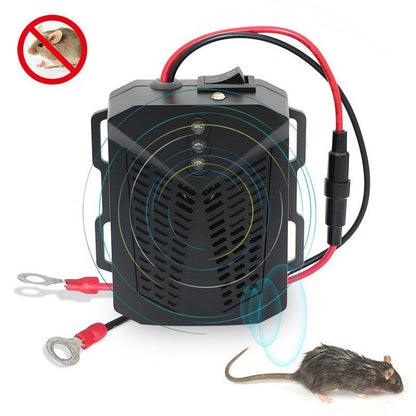 🥳2026 HOT SALE🥳💞50K+ SOLD!💥🐭🚗 50% OFF! Ultrasonic Rodent Repeller – Flashing strobe + fluctuating waves. 12V direct connection, low voltage protection. Protect your engine wires day & night. ⚡🛡️