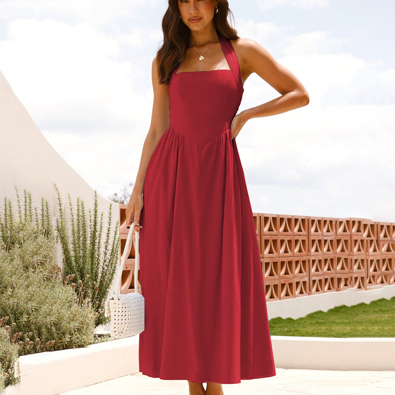 🌟Women’s Halter Smocked Back Dress