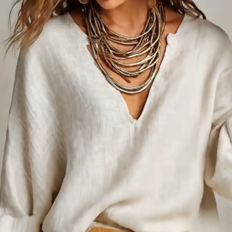 🌸 LIMITED-TIME 50% OFF! 👚 Women's V-Neck Top & Wide-Leg Pants Set – Chic, Coordinated & Breezy 👖