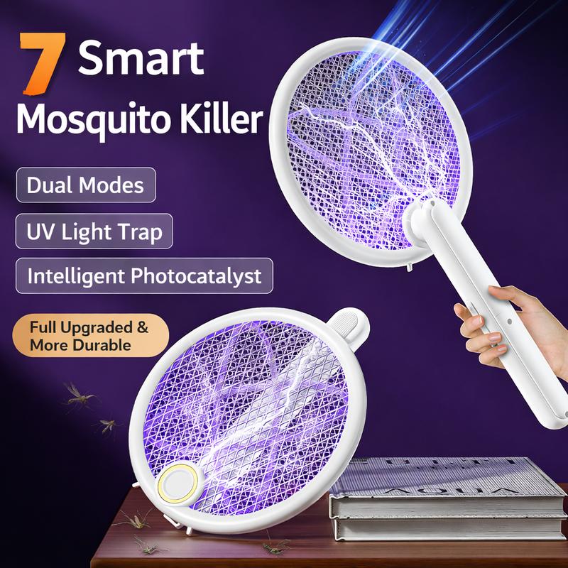📢📢 50% OFF ⏰Foldable Electric Mosquito Swatter - Automatic Mosquito-Attracting