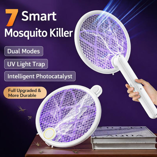 📢📢 50% OFF ⏰Foldable Electric Mosquito Swatter - Automatic Mosquito-Attracting