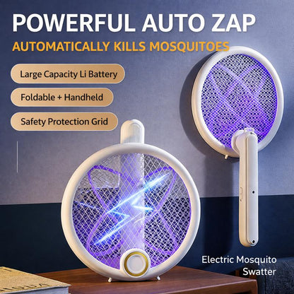 📢📢 50% OFF ⏰Foldable Electric Mosquito Swatter - Automatic Mosquito-Attracting